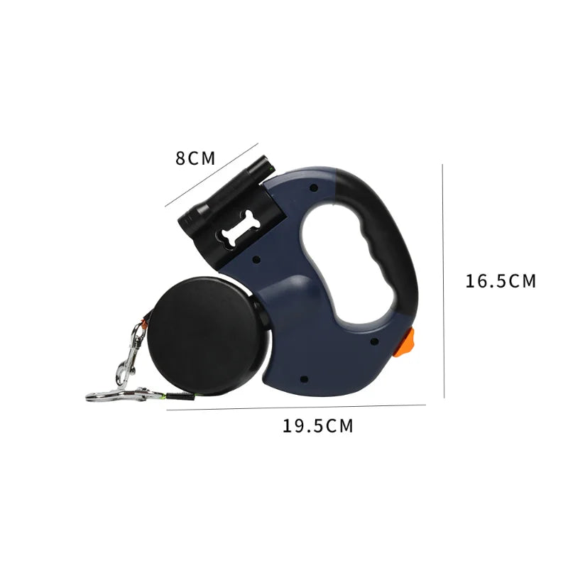 Dual Retractable Dog Leash with LED