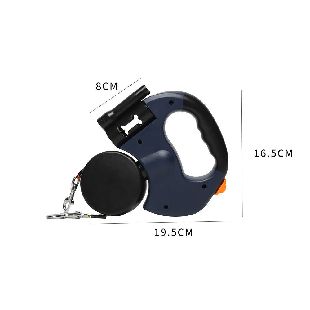Dual Retractable Dog Leash with LED