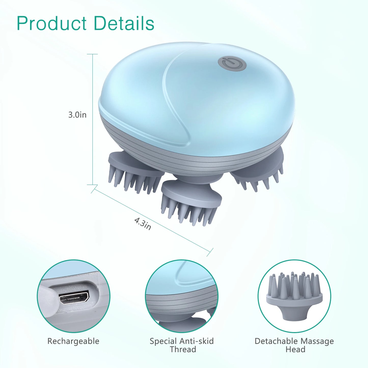 ORIA Electric Handheld Pet Massager – Relaxation & Hair Growth for Cats & Dogs