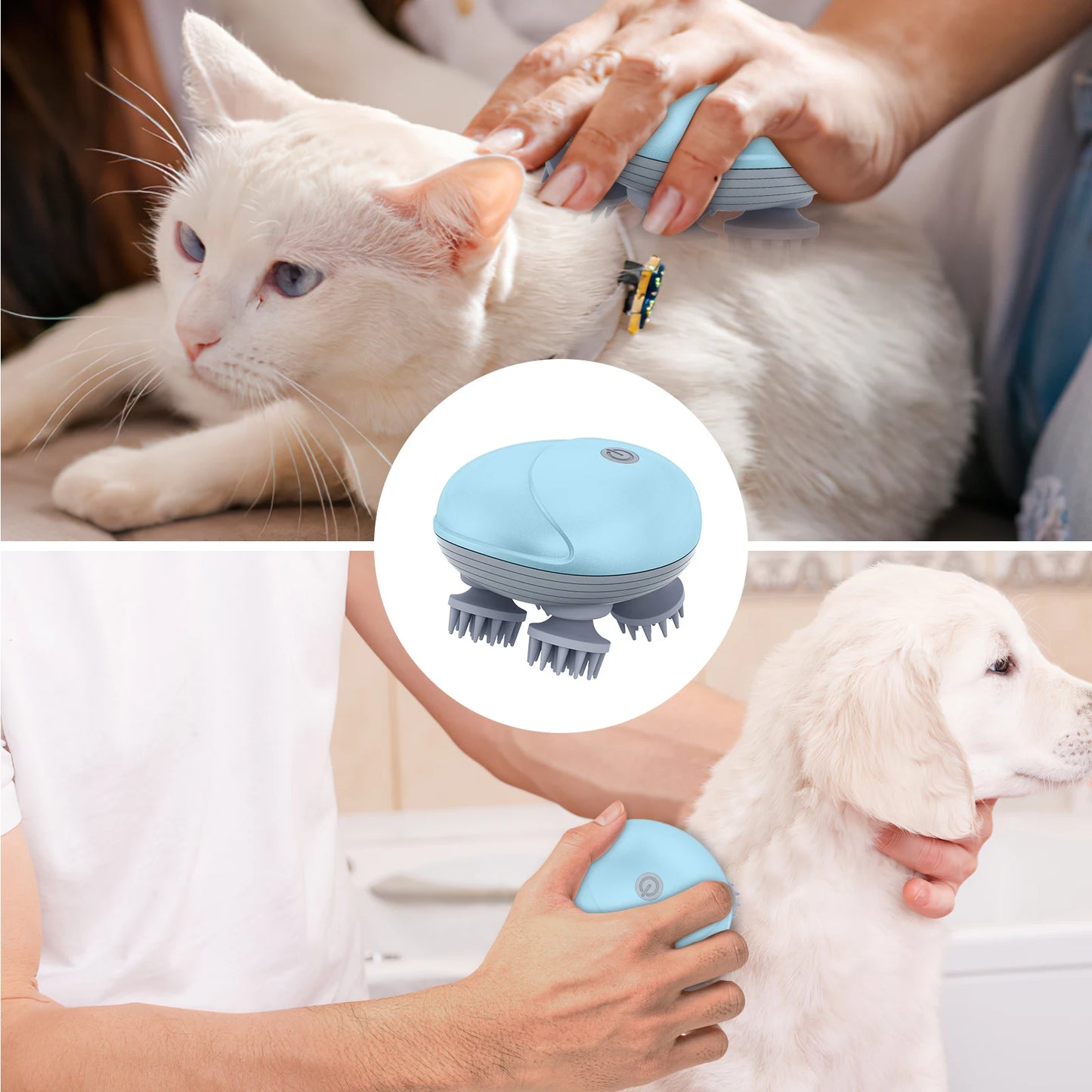 ORIA Electric Handheld Pet Massager – Relaxation & Hair Growth for Cats & Dogs