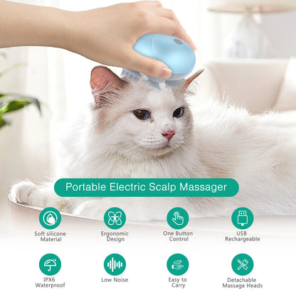 ORIA Electric Handheld Pet Massager – Relaxation & Hair Growth for Cats & Dogs